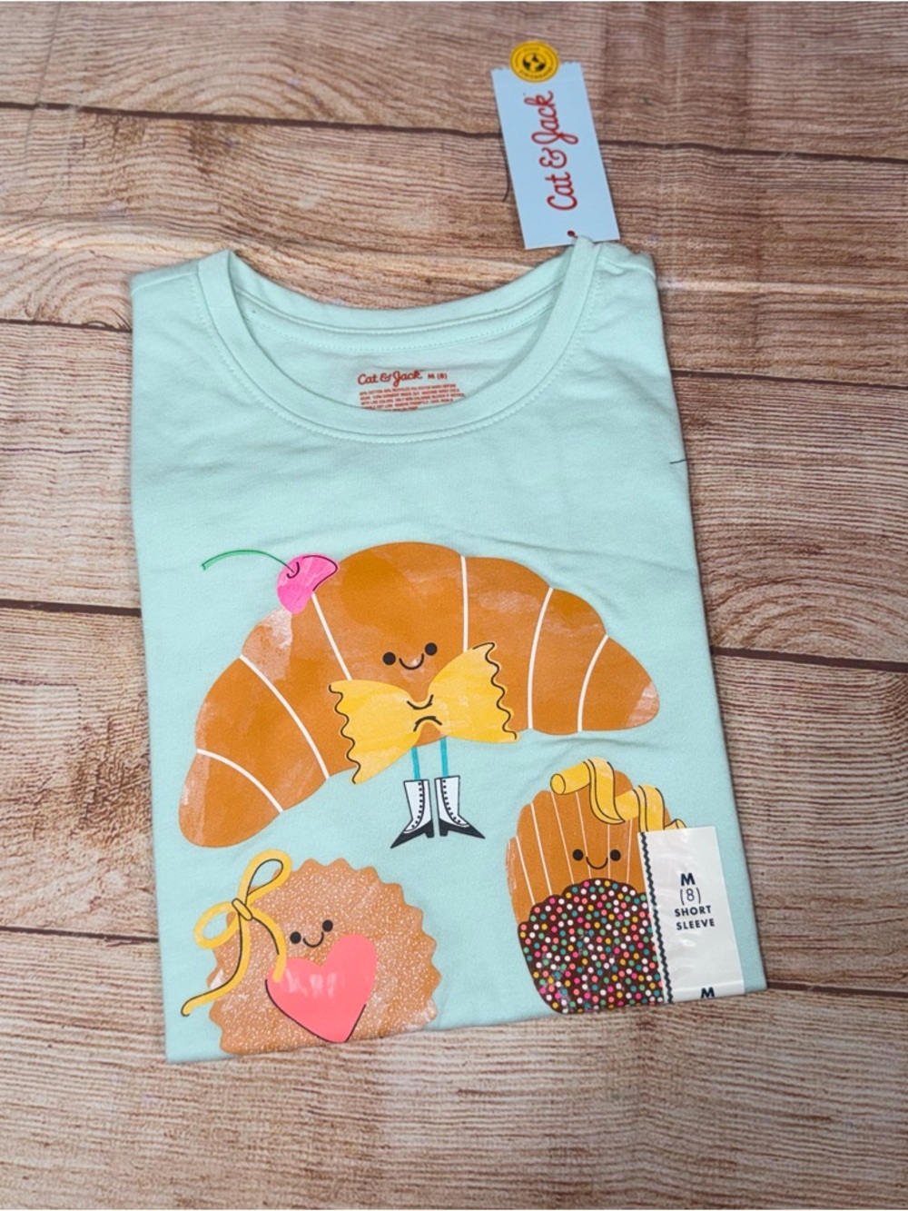 Cat & Jack Kids' Graphic T-Shirt - Mint Size 8 NWT